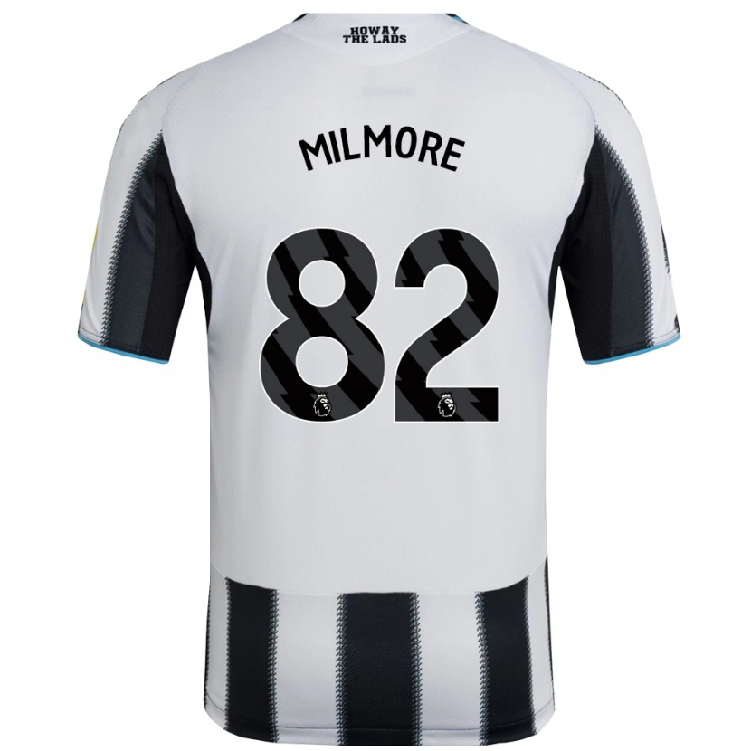 Danxen Dětské Carter Milmore #82 Černá Bílá Domů Hráčské Dresy 2025/26 Dres