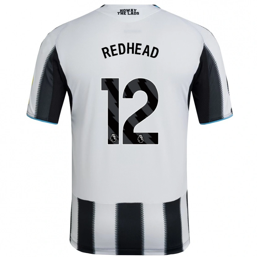 Danxen Dětské Cara Milne-Redhead #12 Černá Bílá Domů Hráčské Dresy 2025/26 Dres
