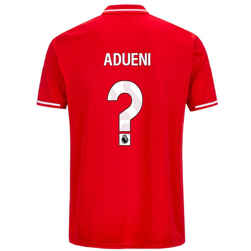 Danxen Dětské Kevin Adueni #0 Červená Bílá Domů Hráčské Dresy 2025/26 Dres