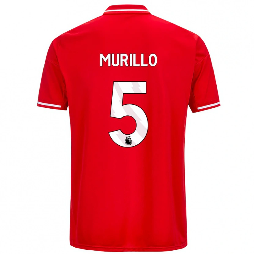Danxen Dětské Murillo #5 Červená Bílá Domů Hráčské Dresy 2025/26 Dres
