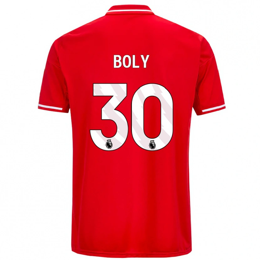 Danxen Dětské Willy Boly #30 Červená Bílá Domů Hráčské Dresy 2025/26 Dres