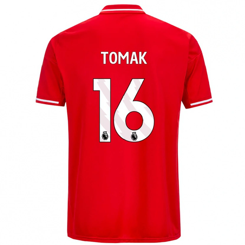 Danxen Dětské Jaxon Tomak #16 Červená Bílá Domů Hráčské Dresy 2025/26 Dres