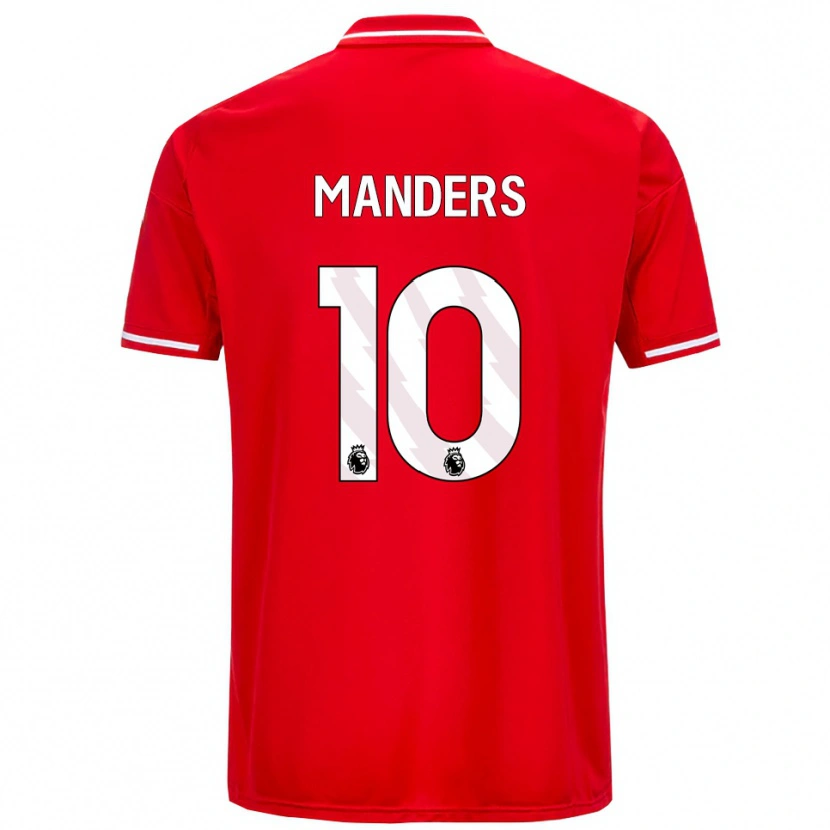 Danxen Dětské Holly Manders #10 Červená Bílá Domů Hráčské Dresy 2025/26 Dres