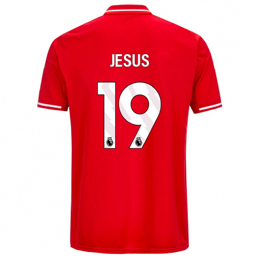 Danxen Dětské Igor Jesus #19 Červená Bílá Domů Hráčské Dresy 2025/26 Dres