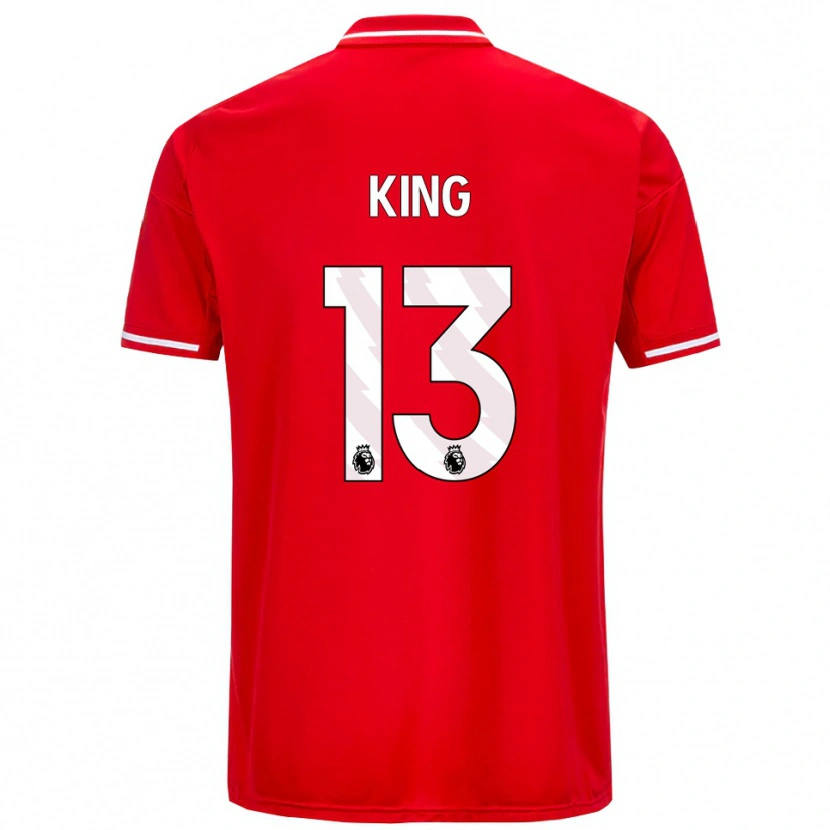 Danxen Dětské Leo King #13 Červená Bílá Domů Hráčské Dresy 2025/26 Dres