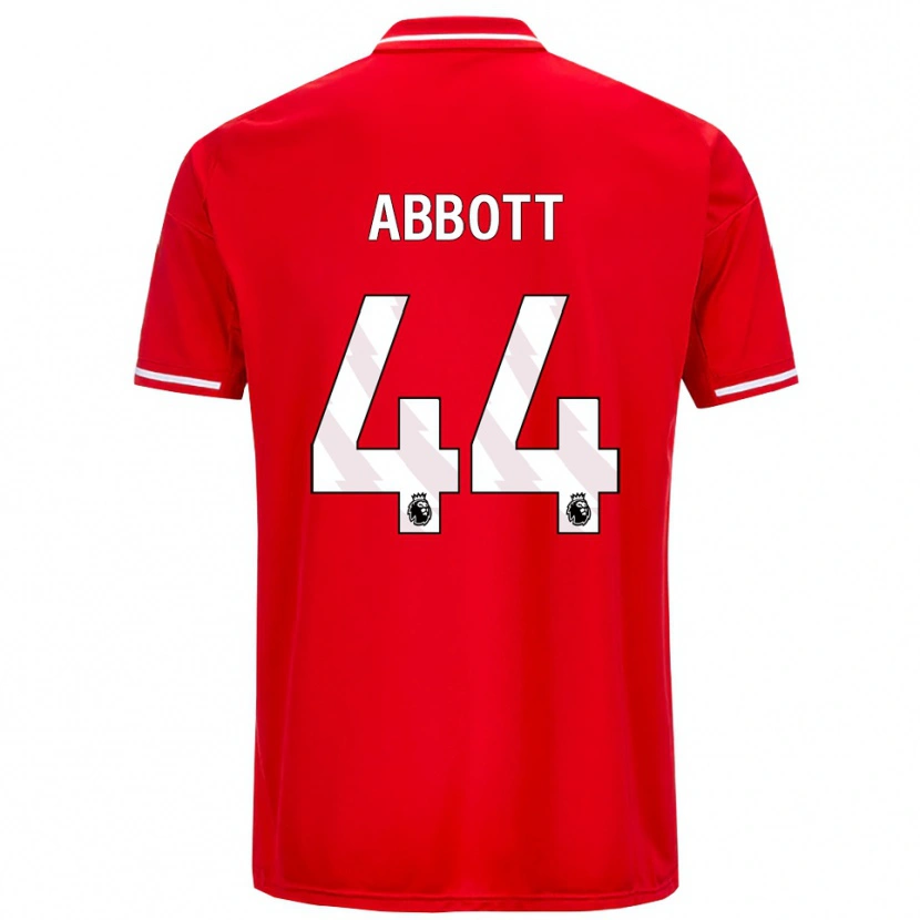 Danxen Dětské Zach Abbott #44 Červená Bílá Domů Hráčské Dresy 2025/26 Dres