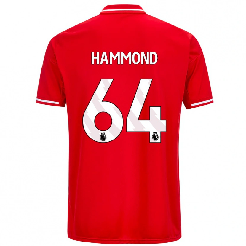 Danxen Dětské Ben Hammond #64 Červená Bílá Domů Hráčské Dresy 2025/26 Dres