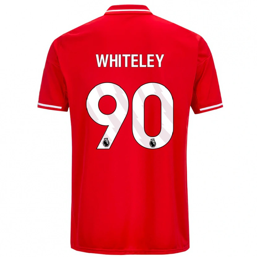 Danxen Dětské Jonathan Whiteley #90 Červená Bílá Domů Hráčské Dresy 2025/26 Dres