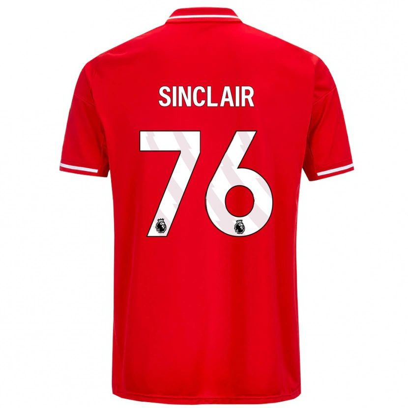Danxen Dětské Jimmy Sinclair #76 Červená Bílá Domů Hráčské Dresy 2025/26 Dres