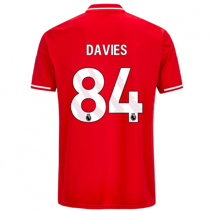 Danxen Dětské Isaac Davies #84 Červená Bílá Domů Hráčské Dresy 2025/26 Dres