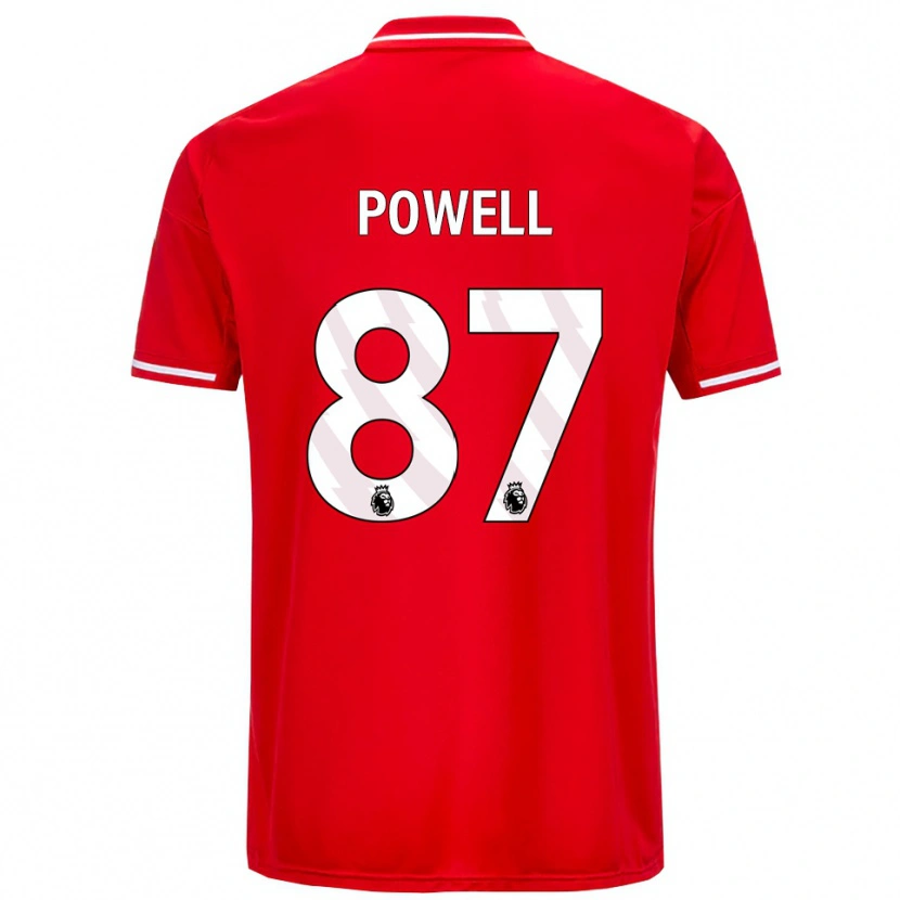 Danxen Dětské Jayden Powell #87 Červená Bílá Domů Hráčské Dresy 2025/26 Dres