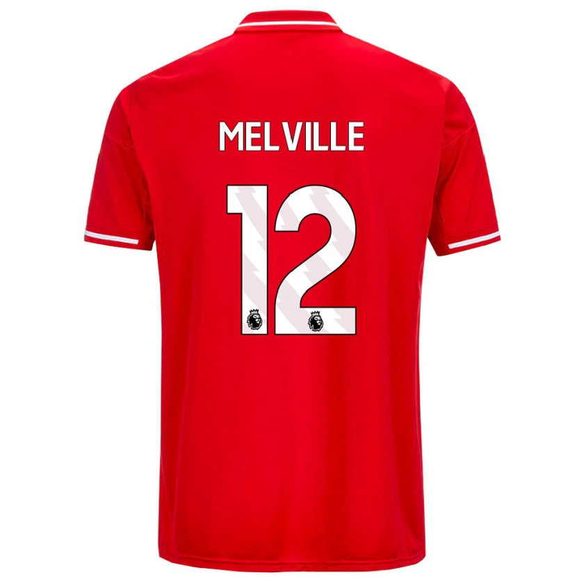 Danxen Dětské Logan Melville #12 Červená Bílá Domů Hráčské Dresy 2025/26 Dres