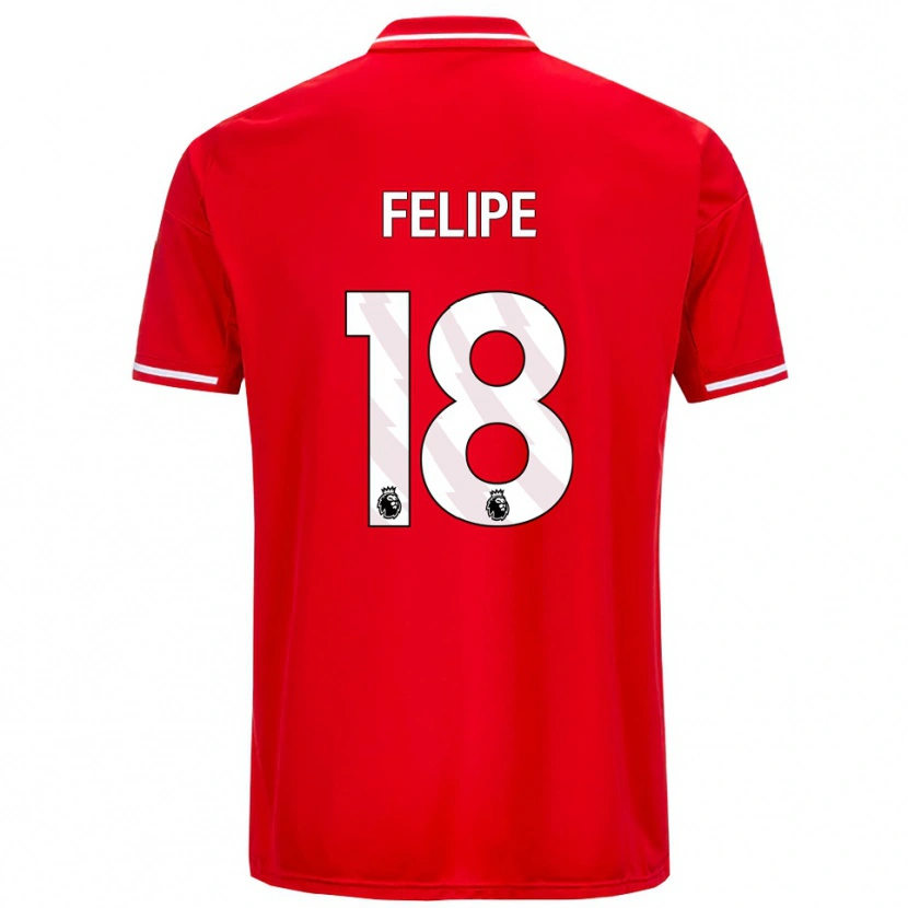 Danxen Dětské Felipe #18 Červená Bílá Domů Hráčské Dresy 2025/26 Dres