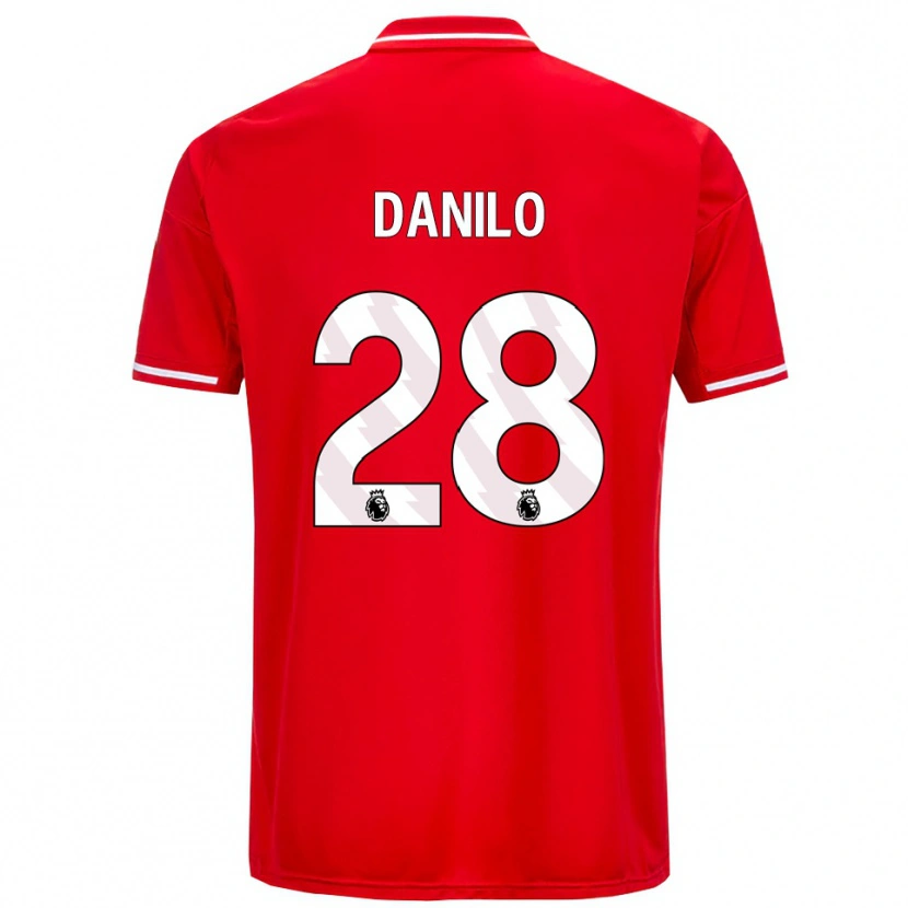 Danxen Dětské Danilo #28 Červená Bílá Domů Hráčské Dresy 2025/26 Dres