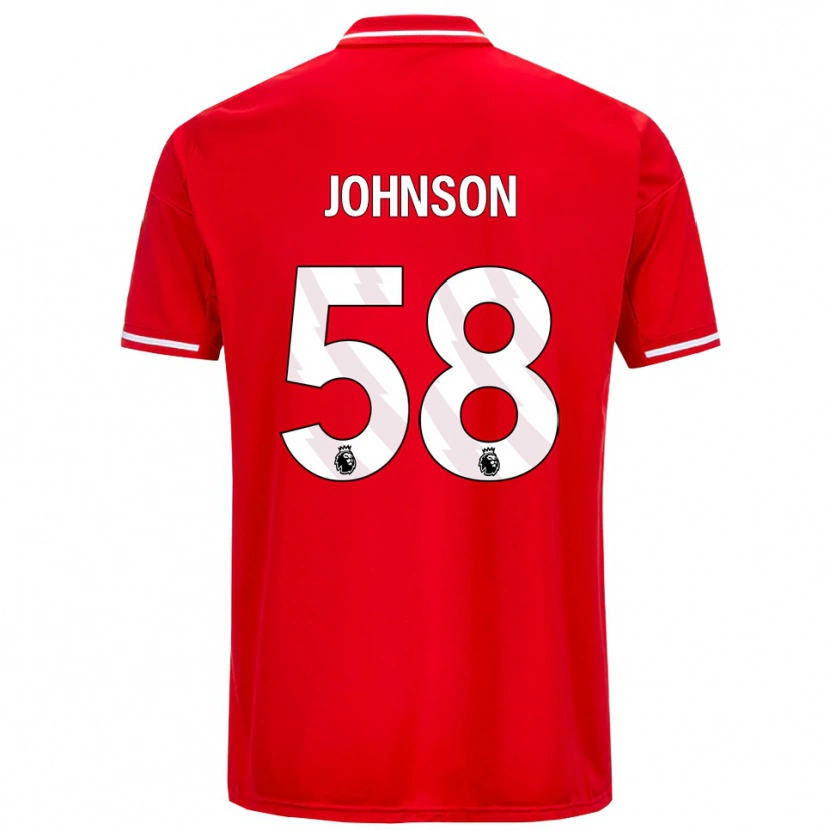 Danxen Dětské Pharrell Johnson #58 Červená Bílá Domů Hráčské Dresy 2025/26 Dres