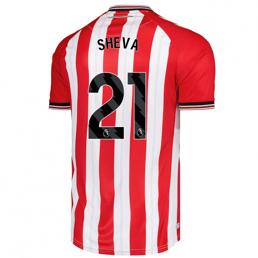 Danxen Dětské Marissa Sheva #21 Červená Bílá Domů Hráčské Dresy 2025/26 Dres