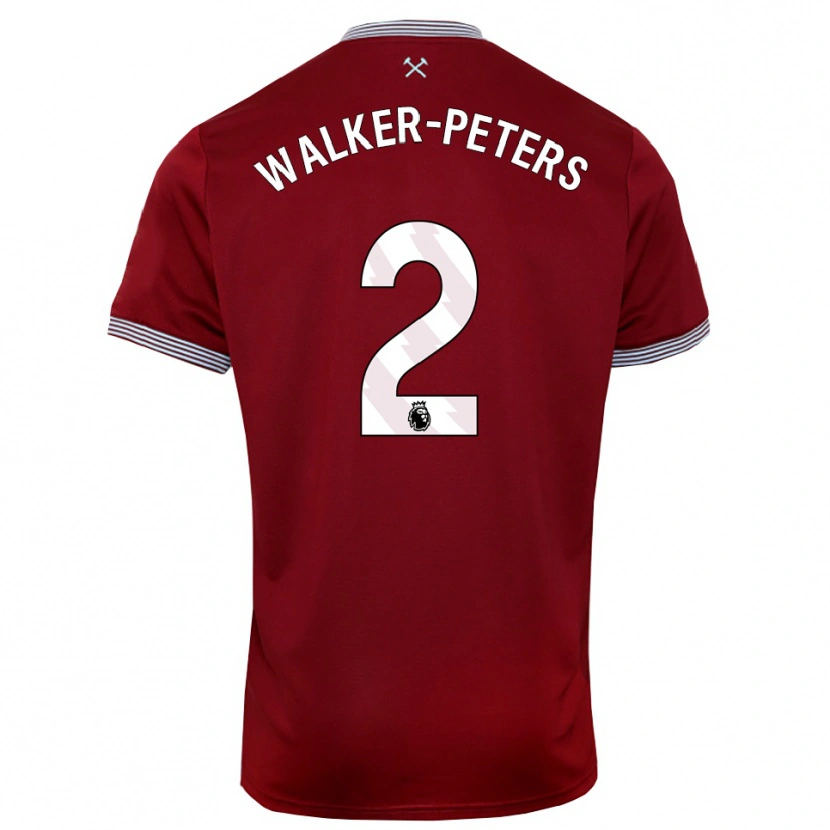 Danxen Dětské Kyle Walker-Peters #2 Burgundská Bílá Domů Hráčské Dresy 2025/26 Dres