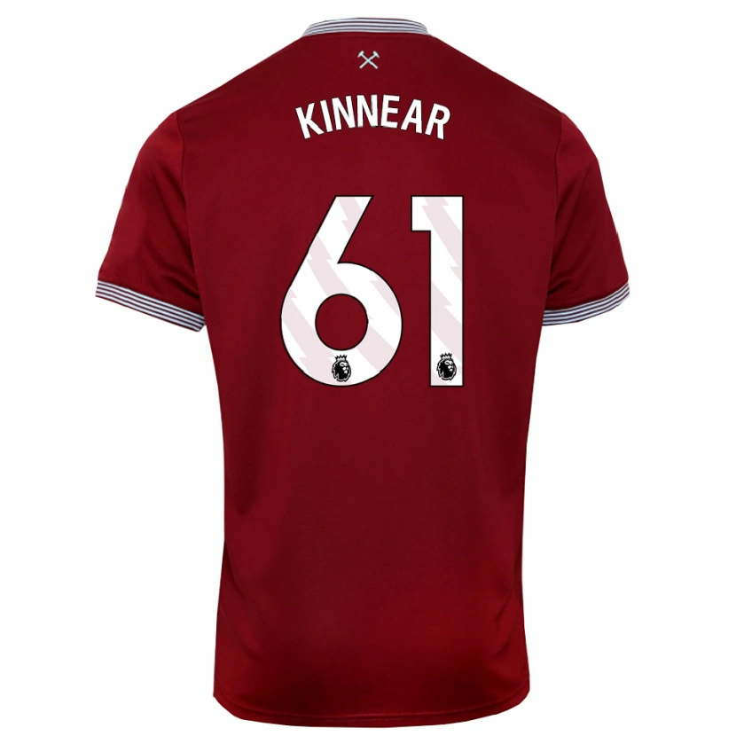 Danxen Dětské Brian Kinnear #61 Burgundská Bílá Domů Hráčské Dresy 2025/26 Dres