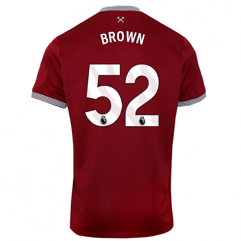 Danxen Dětské Luis Brown #52 Burgundská Bílá Domů Hráčské Dresy 2025/26 Dres