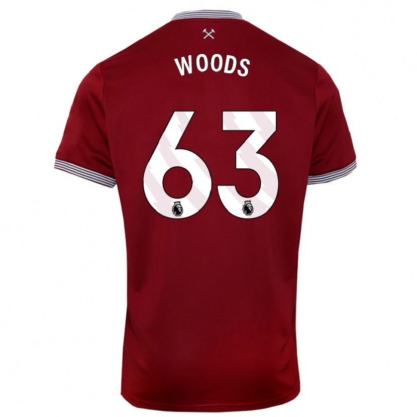 Danxen Dětské Archie Woods #63 Burgundská Bílá Domů Hráčské Dresy 2025/26 Dres