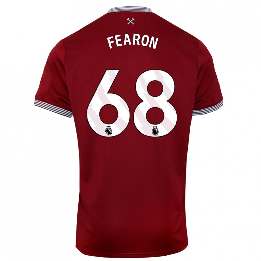 Danxen Dětské Preston Fearon #68 Burgundská Bílá Domů Hráčské Dresy 2025/26 Dres