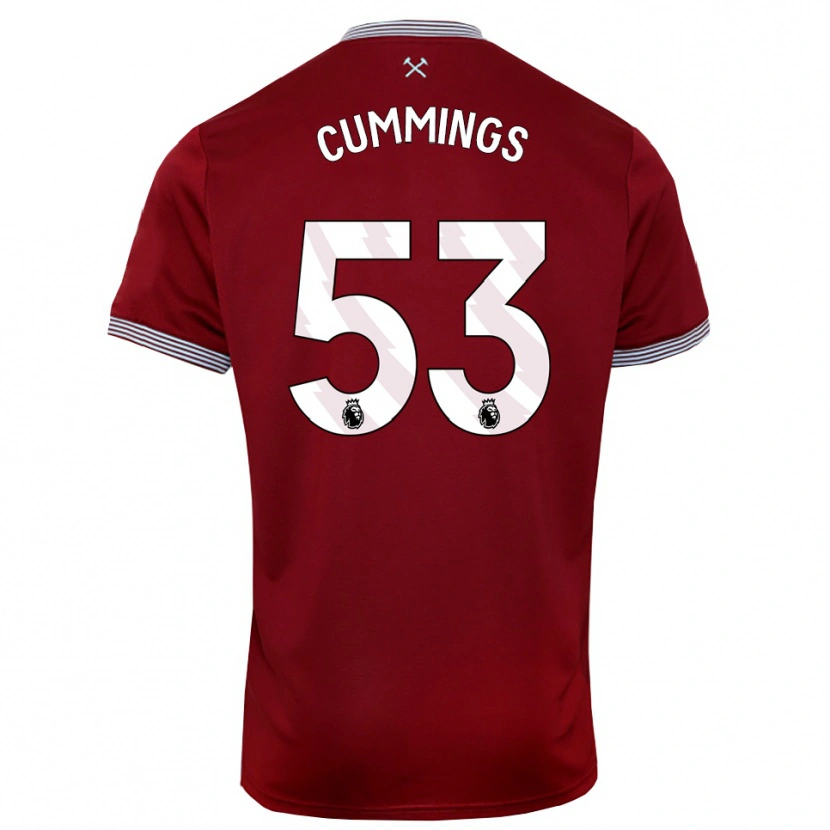 Danxen Dětské Daniel Cummings #53 Burgundská Bílá Domů Hráčské Dresy 2025/26 Dres