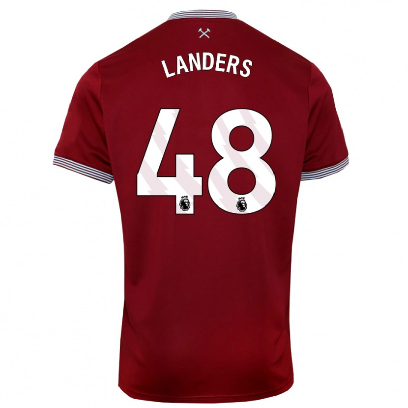 Danxen Dětské Josh Landers #48 Burgundská Bílá Domů Hráčské Dresy 2025/26 Dres