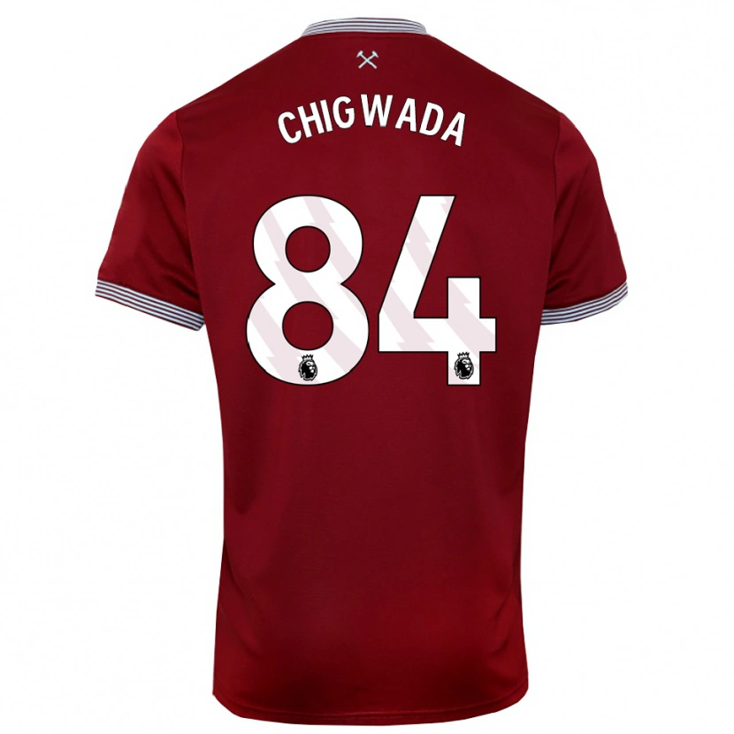 Danxen Dětské David Chigwada #84 Burgundská Bílá Domů Hráčské Dresy 2025/26 Dres