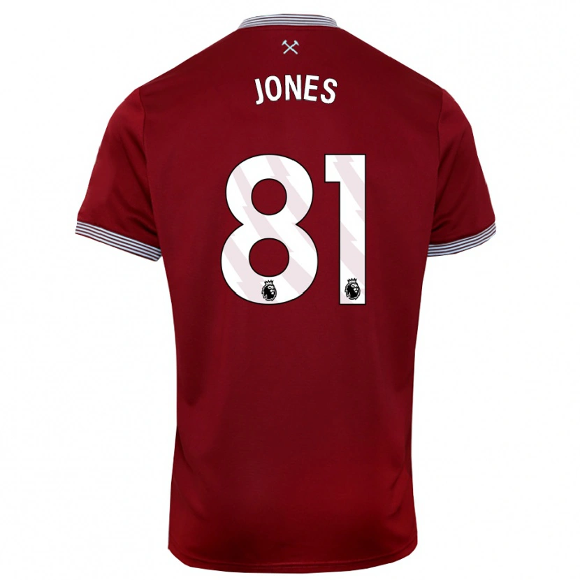Danxen Dětské Liam Jones #81 Burgundská Bílá Domů Hráčské Dresy 2025/26 Dres