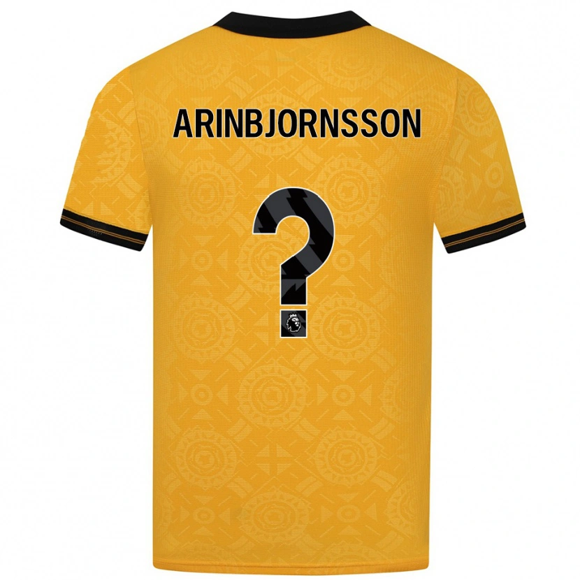 Danxen Dětské Palmi Arinbjornsson #0 Žlutá Černá Domů Hráčské Dresy 2025/26 Dres