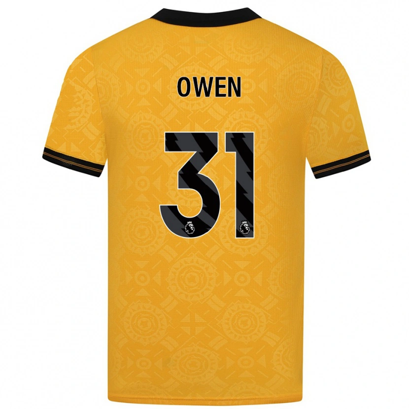 Danxen Dětské Skye Owen #31 Žlutá Černá Domů Hráčské Dresy 2025/26 Dres