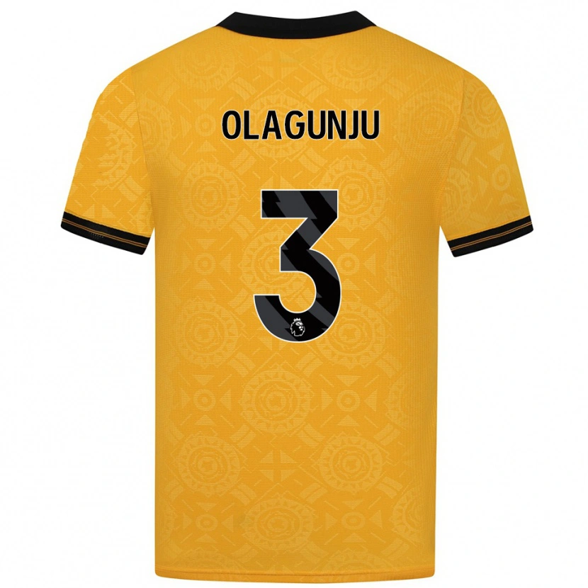 Danxen Dětské Saheed Olagunju #3 Žlutá Černá Domů Hráčské Dresy 2025/26 Dres
