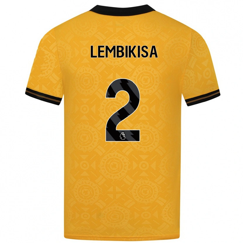 Danxen Dětské Dexter Lembikisa #2 Žlutá Černá Domů Hráčské Dresy 2025/26 Dres