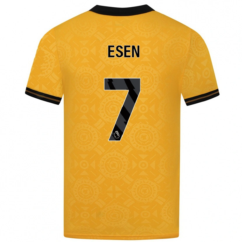 Danxen Dětské Josh Esen #7 Žlutá Černá Domů Hráčské Dresy 2025/26 Dres