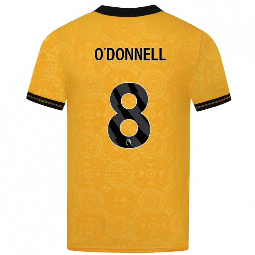 Danxen Dětské Luke O'donnell #8 Žlutá Černá Domů Hráčské Dresy 2025/26 Dres