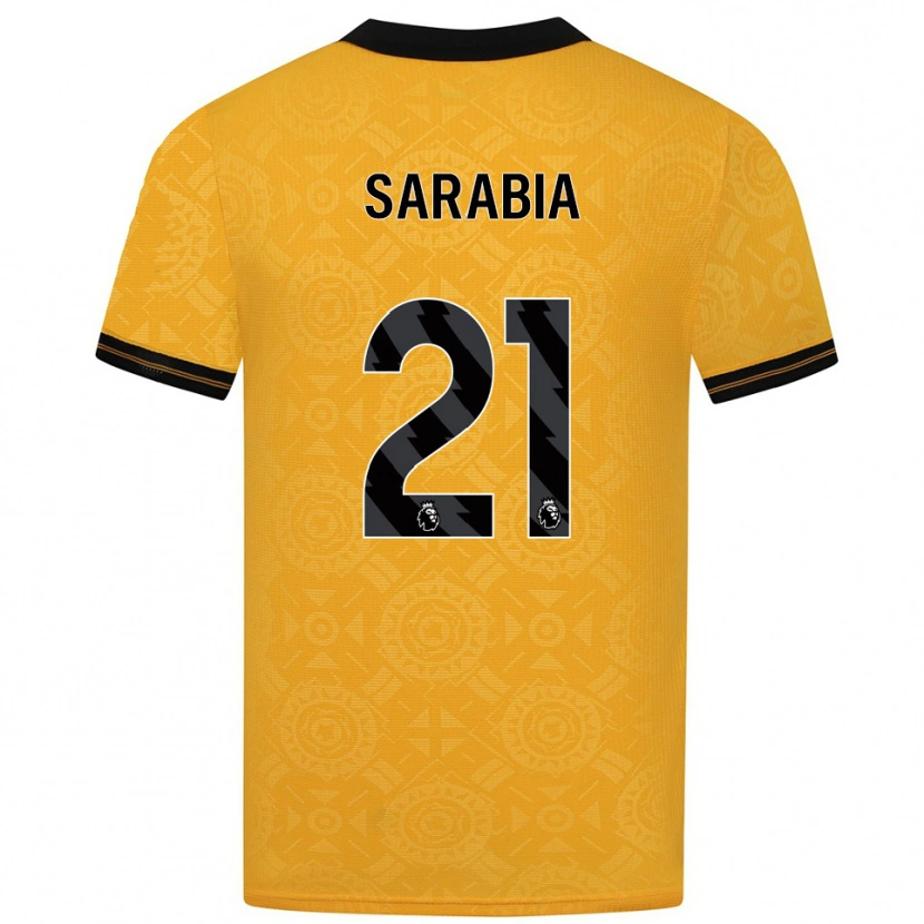 Danxen Dětské Pablo Sarabia #21 Žlutá Černá Domů Hráčské Dresy 2025/26 Dres