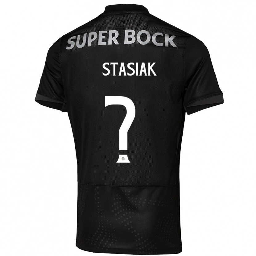 Danxen Dětské Jakub Stasiak #0 Černá Bílá Daleko Hráčské Dresy 2025/26 Dres