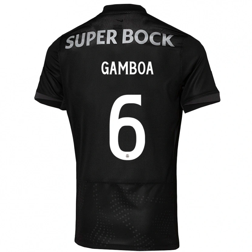 Danxen Dětské Sandro Gambôa #6 Černá Bílá Daleko Hráčské Dresy 2025/26 Dres