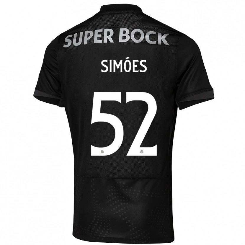 Danxen Dětské João Simões #52 Černá Bílá Daleko Hráčské Dresy 2025/26 Dres