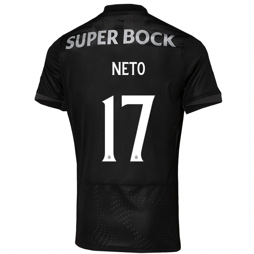 Danxen Dětské Cláudia Neto #17 Černá Bílá Daleko Hráčské Dresy 2025/26 Dres