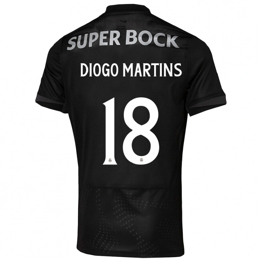 Danxen Dětské Diogo Martins #18 Černá Bílá Daleko Hráčské Dresy 2025/26 Dres