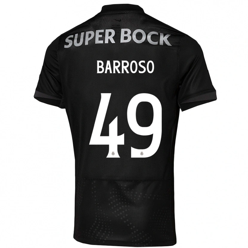 Danxen Dětské Leonardo Barroso #49 Černá Bílá Daleko Hráčské Dresy 2025/26 Dres