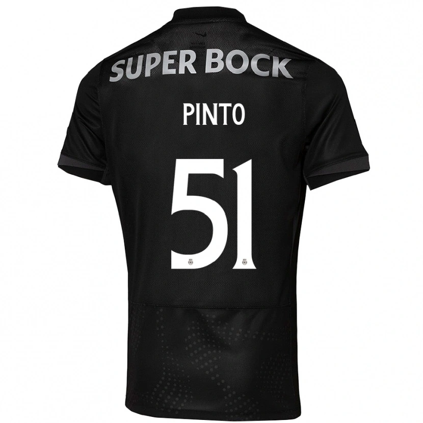 Danxen Dětské Diogo Pinto #51 Černá Bílá Daleko Hráčské Dresy 2025/26 Dres