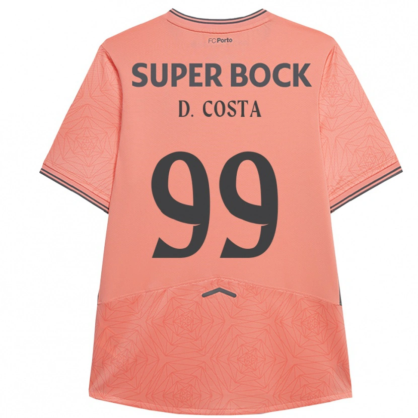 Danxen Dětské Diogo Costa #99 Růžová Tmavě Modrá Daleko Hráčské Dresy 2025/26 Dres
