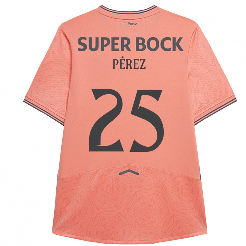 Danxen Dětské Tomás Pérez #25 Růžová Tmavě Modrá Daleko Hráčské Dresy 2025/26 Dres