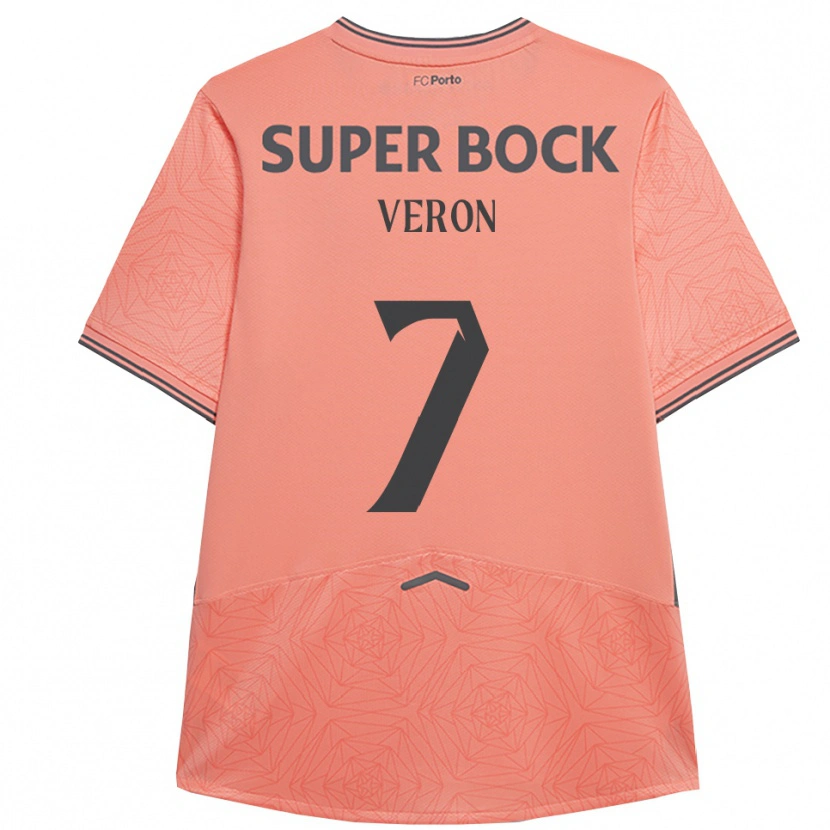Danxen Dětské Gabriel Veron #7 Růžová Tmavě Modrá Daleko Hráčské Dresy 2025/26 Dres