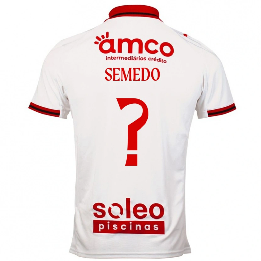 Danxen Dětské Nuno Semedo #0 Bílá Červená Daleko Hráčské Dresy 2025/26 Dres