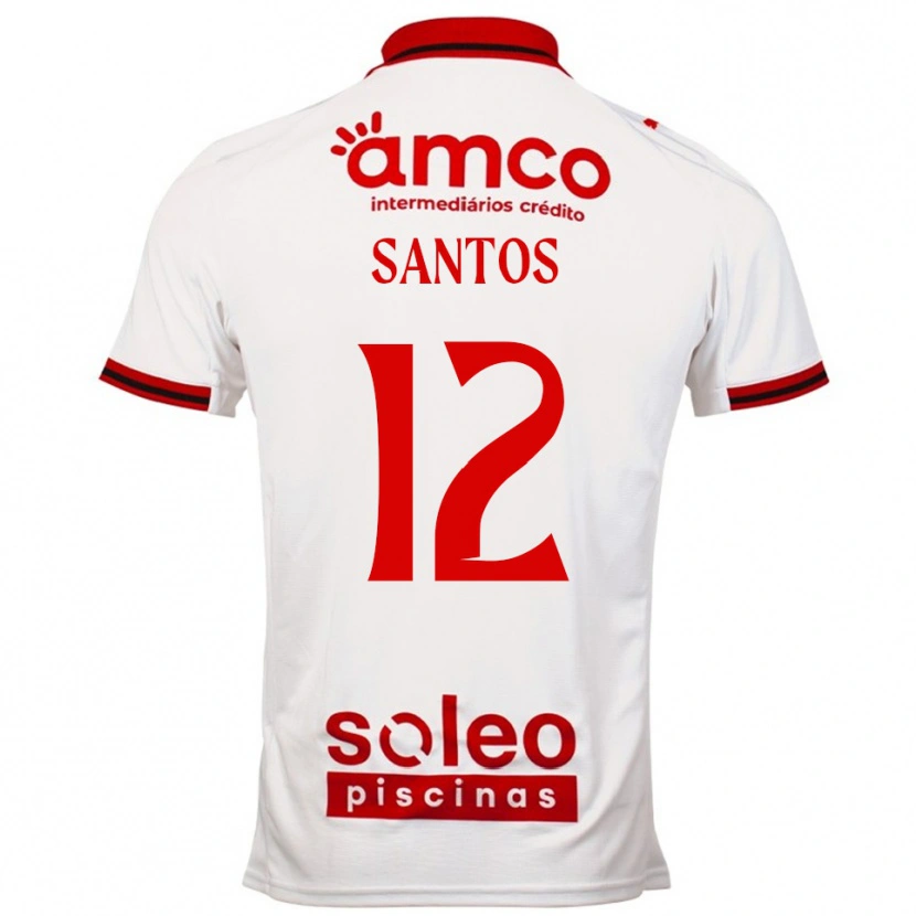 Danxen Dětské Matheus Santos #12 Bílá Červená Daleko Hráčské Dresy 2025/26 Dres