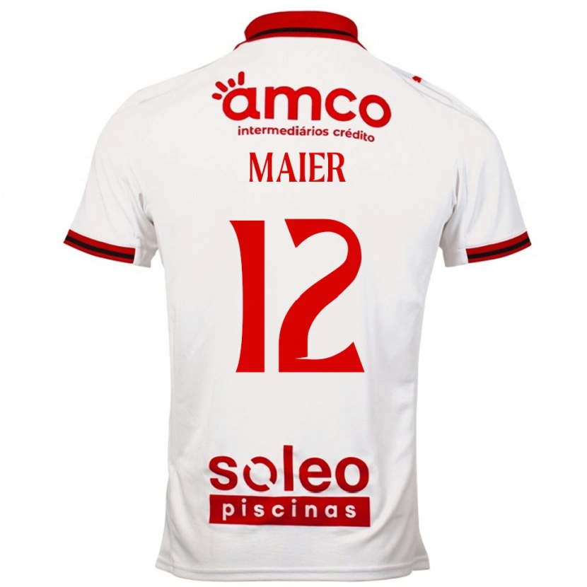 Danxen Dětské Merse Maier #12 Bílá Červená Daleko Hráčské Dresy 2025/26 Dres