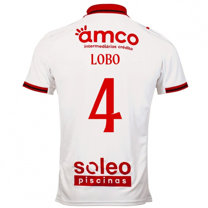 Danxen Dětské Diogo Lobo #4 Bílá Červená Daleko Hráčské Dresy 2025/26 Dres